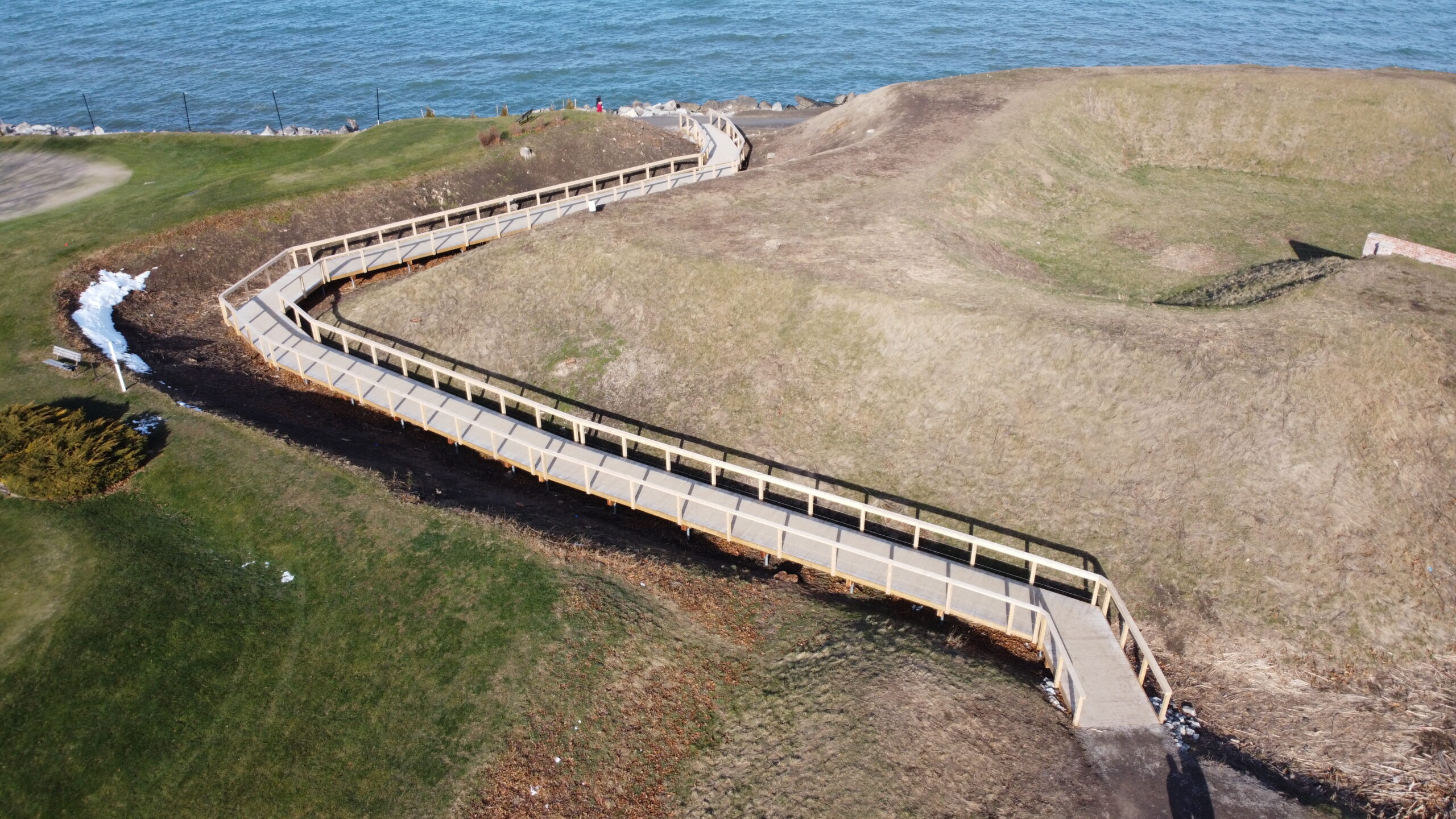 Boardwalk on screw piles